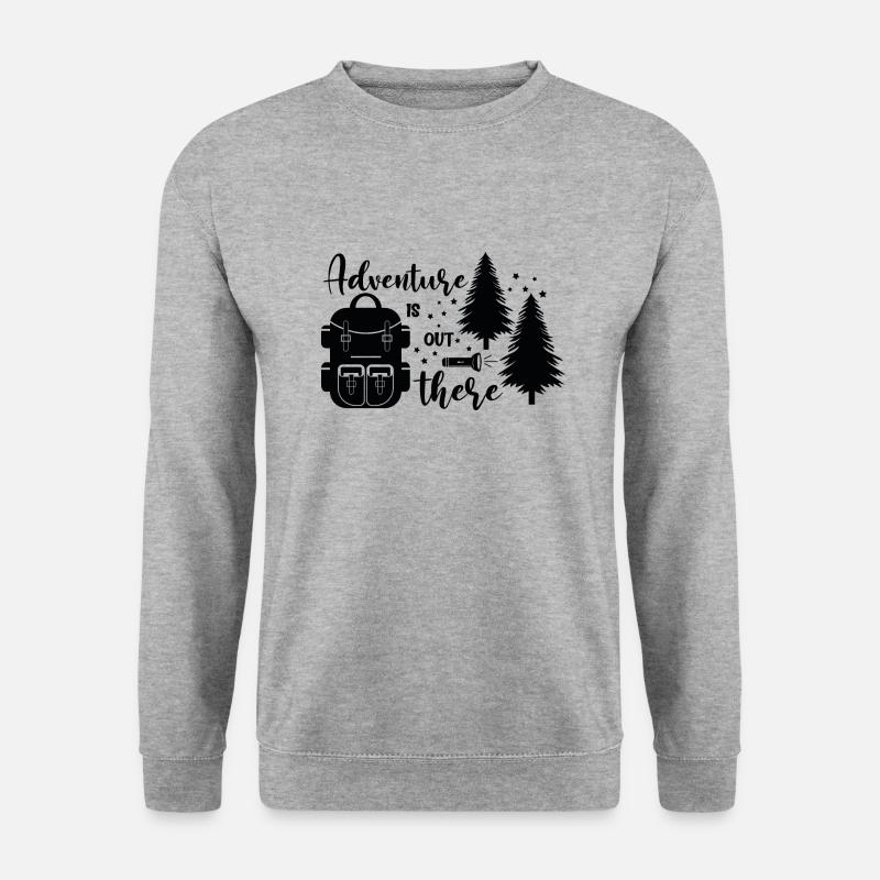 Das Abenteuer ist da - Unisex Pullover - Weißgrau meliert