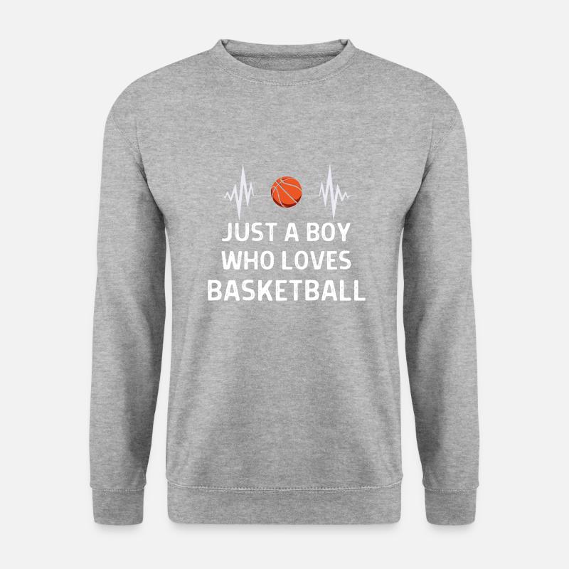 Basketball Spieler Basketballer Sprüche Geschenk - Unisex Pullover - Weißgrau meliert