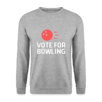 Bowling Dictons Bowling Bowler Skittles Cadeau - Sweat-shirt Unisexe - gris chiné - Devant - Alina (178cm) & Michal (187cm)