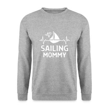 Seefahrer Segeln Seemann Capitän Geschenk Sprüche - Unisex Pullover - Weißgrau meliert - Vorne - Alina (178cm) & Michal (187cm)