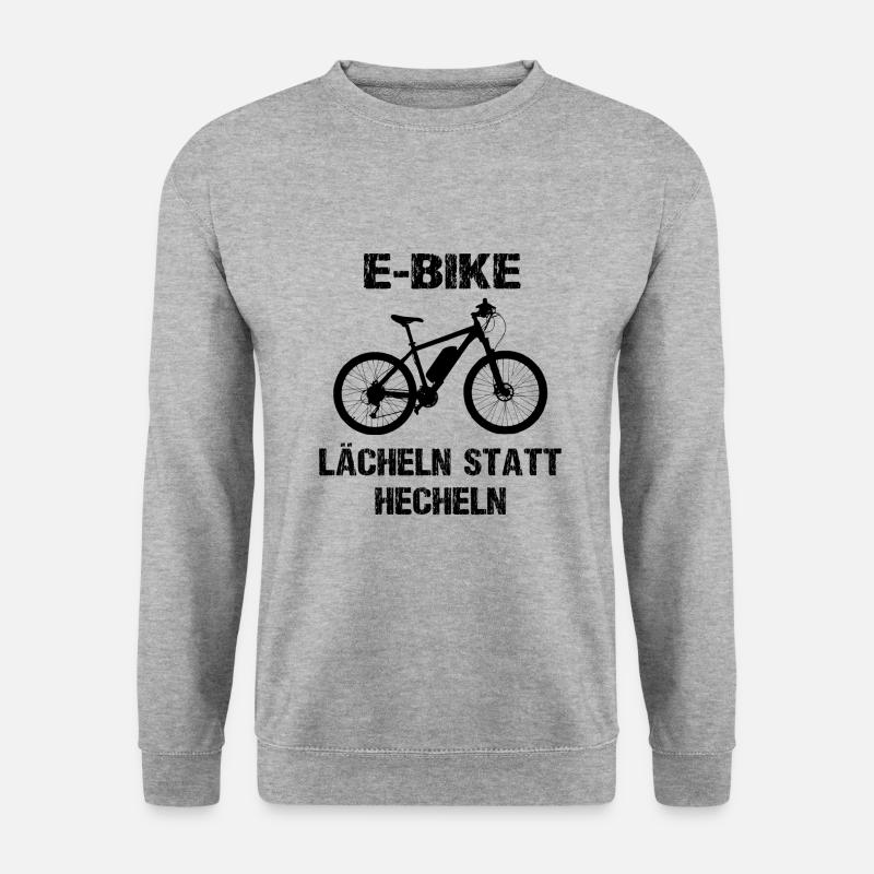 Fahrrad - Unisex Pullover - Weißgrau meliert
