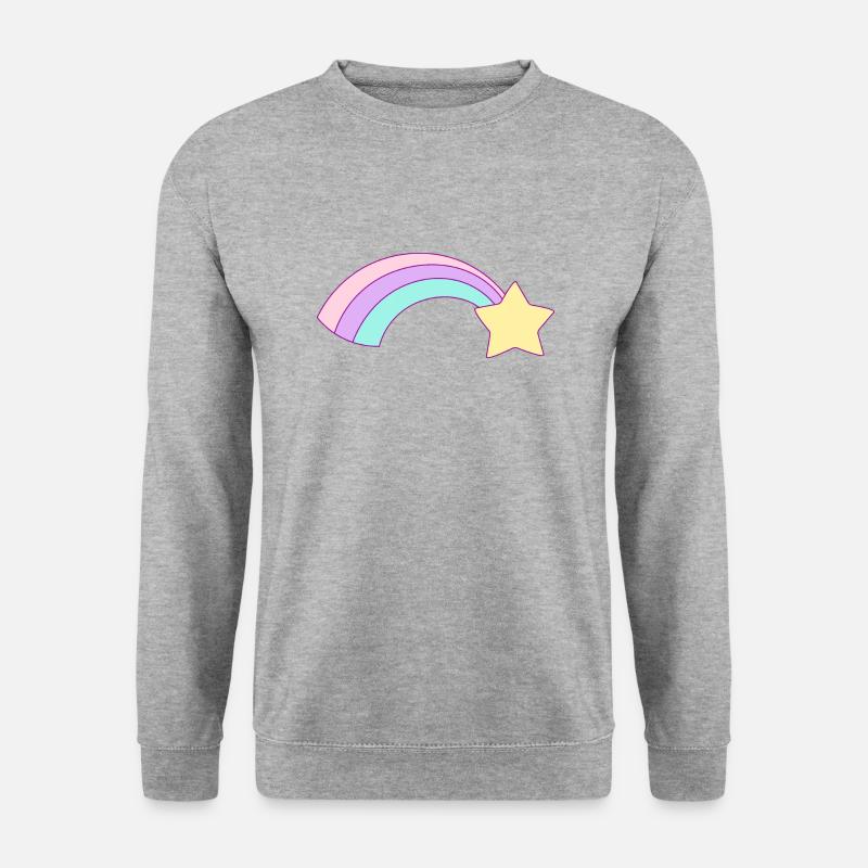 Regenbogen - Unisex Pullover - Weißgrau meliert