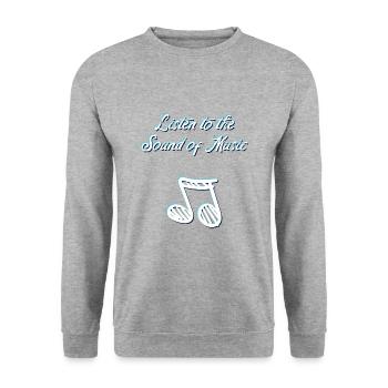 music - Unisex Sweatshirt - salt & pepper - Front - Alina (178cm) & Michal (187cm)