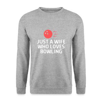 Bowling Dictons Bowling Bowler Skittles Cadeau - Sweat-shirt Unisexe - gris chiné - Devant - Alina (178cm) & Michal (187cm)