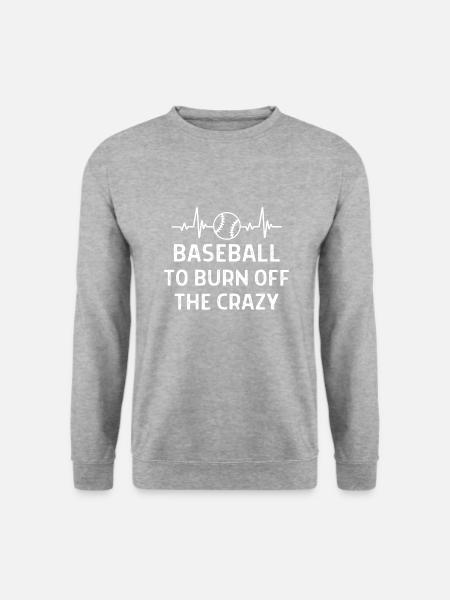 Baseball Spieler Baseball Sprüche Geschenk - Unisex Pullover - Weißgrau meliert