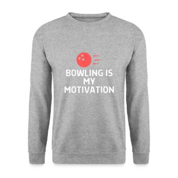Bowling Dictons Bowling Bowler Skittles Cadeau - Sweat-shirt Unisexe - gris chiné - Devant - Alina (178cm) & Michal (187cm)