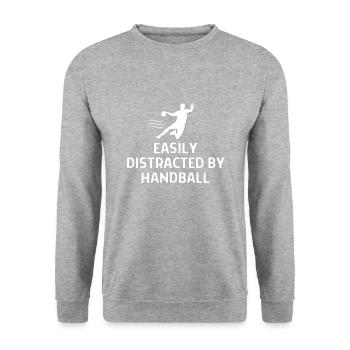 Handball Joueur De Handball Disant Cadeau - Sweat-shirt Unisexe - gris chiné - Devant - Alina (178cm) & Michal (187cm)