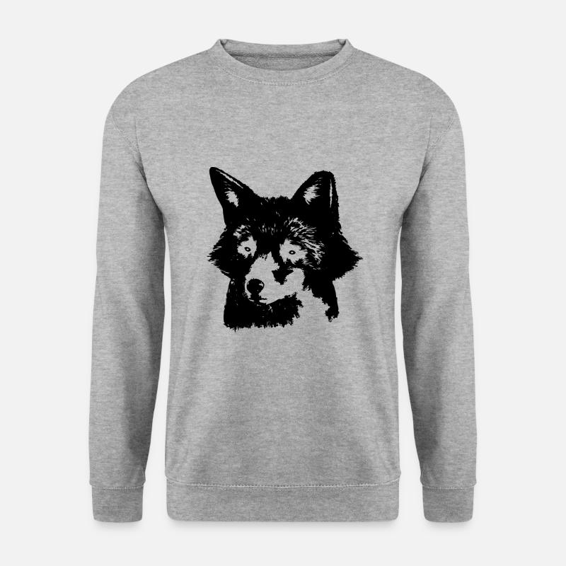 Fuchs - Unisex Pullover - Weißgrau meliert