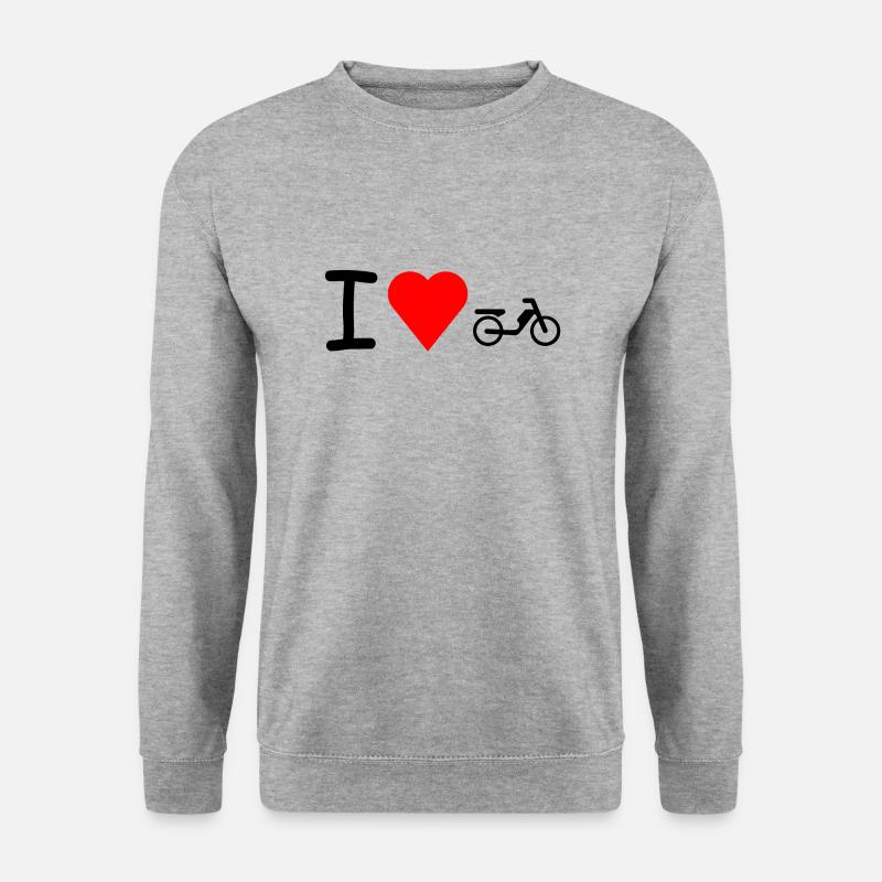 I love moped moped Mokick - Unisex Sweatshirt - salt & pepper