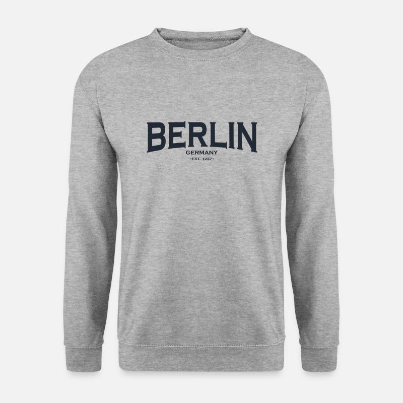 Berlin - Unisex Pullover - Weißgrau meliert