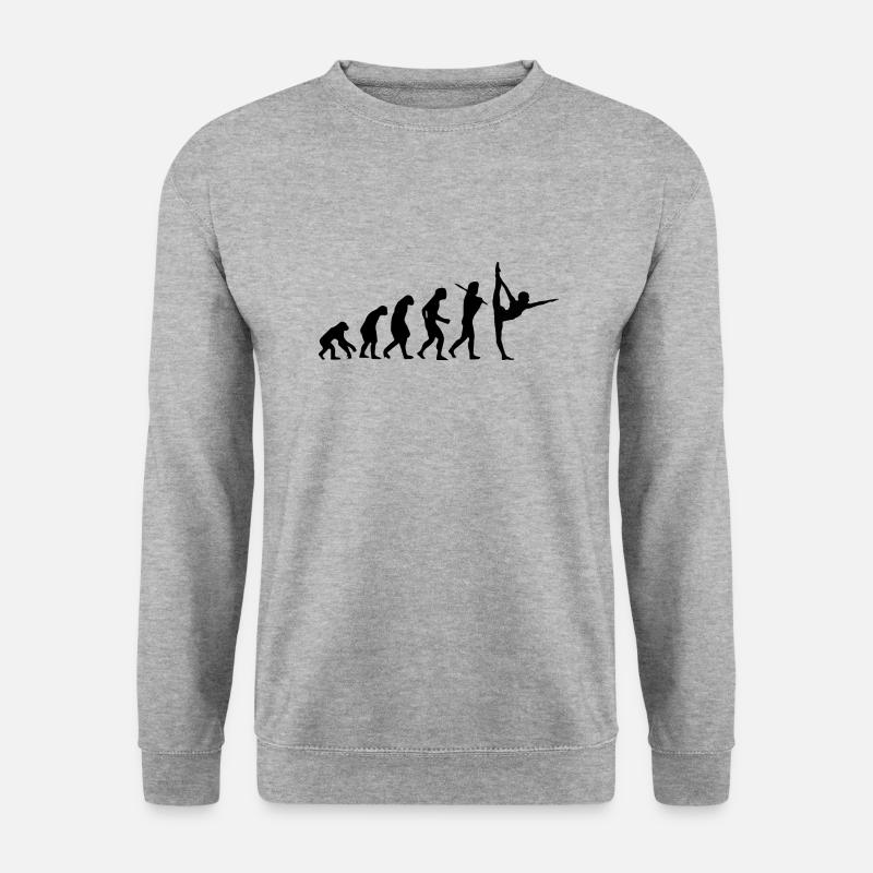 Yoga exercices cadeau Evolution - Sweat-shirt Unisexe - gris chiné