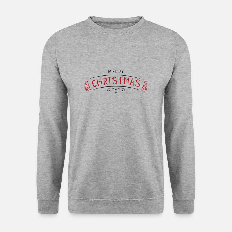 Weihnachten - Unisex Pullover - Weißgrau meliert