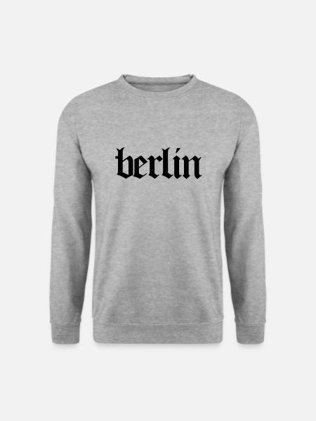 Berlin Deutschland Hauptstadt T-Shirt Hoodie - Unisex Pullover - Weißgrau meliert