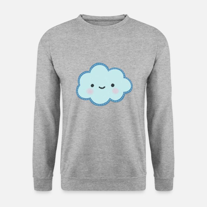 Süße Wolke Selber Gestalten Geschenk Wolken - Unisex Pullover - Weißgrau meliert
