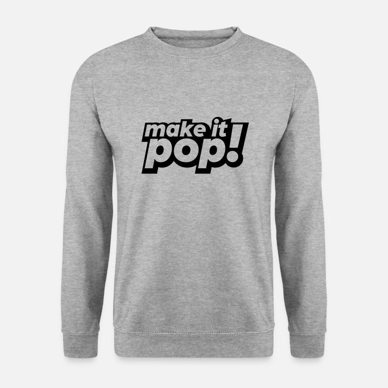 make it pop - Unisex Pullover - Weißgrau meliert