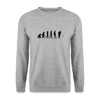 Floorball - Sweat-shirt Unisexe - gris chiné - Devant - Alina (178cm) & Michal (187cm)