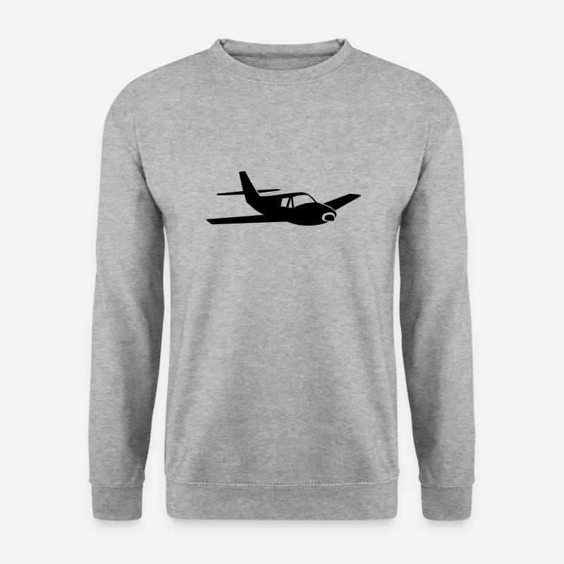 Flugzeug Flieger - Unisex Pullover - Weißgrau meliert