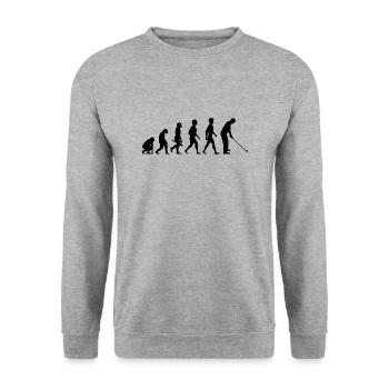 golfsport golfplatz golfspieler caddy golfer green - Unisex Pullover - Weißgrau meliert - Vorne - Alina (178cm) & Michal (187cm)
