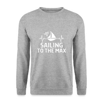 Sailor Sailor Sailor Captain Gift Dictons - Sweat-shirt Unisexe - gris chiné - Devant - Alina (178cm) & Michal (187cm)