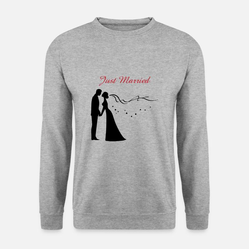 Wedding newlyweds Just Married gift - Unisex Sweatshirt - salt & pepper