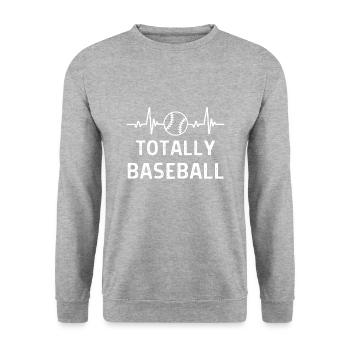 Baseball Spieler Baseball Sprüche Geschenk - Unisex Pullover - Weißgrau meliert - Vorne - Alina (178cm) & Michal (187cm)