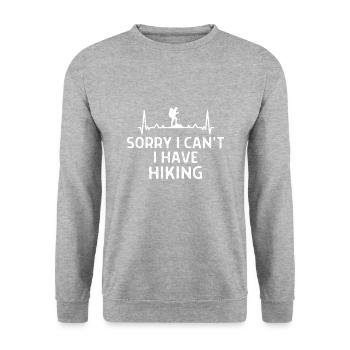 Klettern Kletterer Hiking Sprüche Geschenk - Unisex Pullover - Weißgrau meliert - Vorne - Alina (178cm) & Michal (187cm)