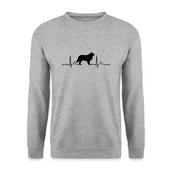 BERNER MORNING heartbeat heartbeat - Unisex Sweatshirt - salt & pepper - Front - Alina (178cm) & Michal (187cm)