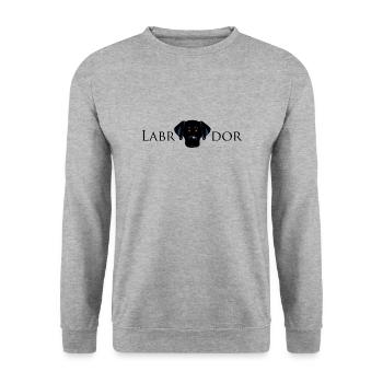 Labrador - Unisex Pullover - Weißgrau meliert - Vorne - Alina (178cm) & Michal (187cm)