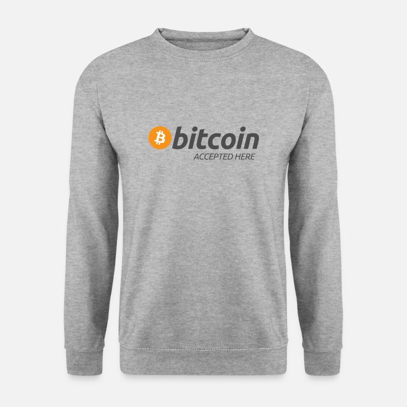 Bitcoin Accepted Here - Unisex Sweatshirt - salt & pepper