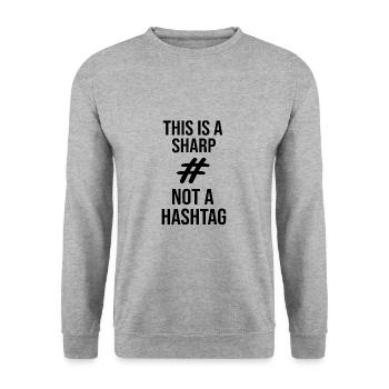 Musician - Humor - Music Teacher - Gift - Unisex Sweatshirt - salt & pepper - Front - Alina (178cm) & Michal (187cm)