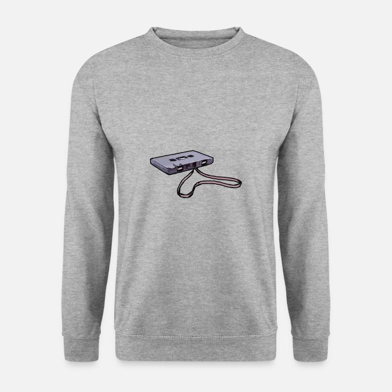 Kasette Retro Kassette - Unisex Pullover - Weißgrau meliert