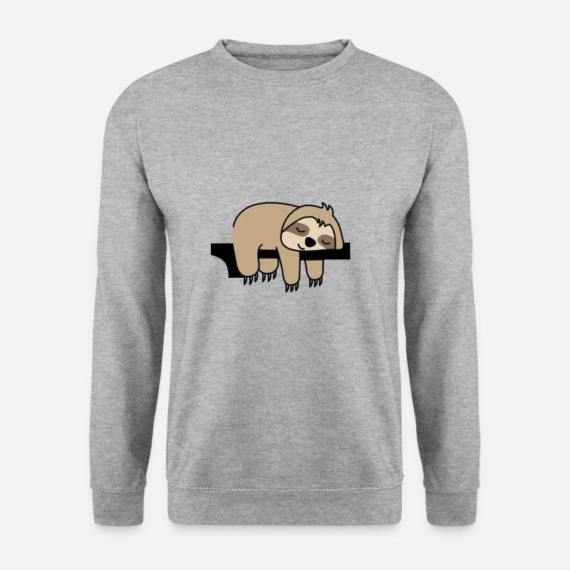 Mathe Faultier Mathematiker Geschenk - Unisex Pullover - Weißgrau meliert