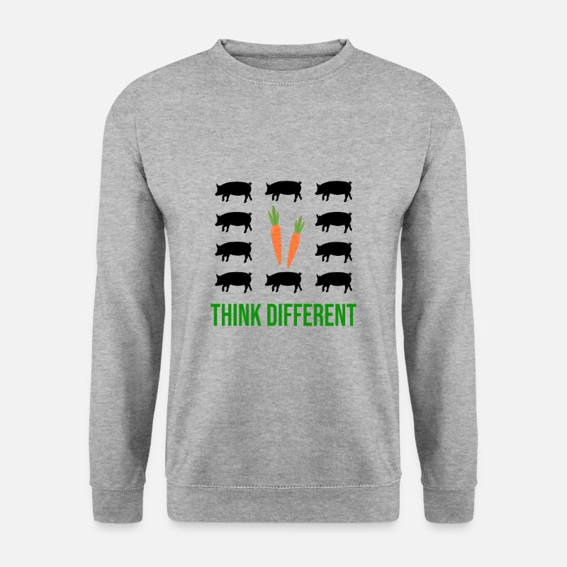 Think Different Vegan - Unisex Pullover - Weißgrau meliert