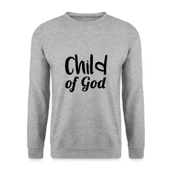 child of god - Unisex Sweatshirt - salt & pepper - Front - Alina (178cm) & Michal (187cm)