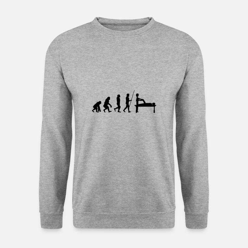 Physiotherapeut Phyio Evolution - Unisex Pullover - Weißgrau meliert