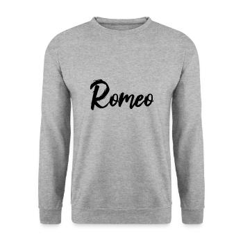 Romeo partner look Romeo and Juliet - Unisex Sweatshirt - salt & pepper - Front - Alina (178cm) & Michal (187cm)