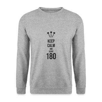 Dart Darts Darts Gift Darter 180 jeu de fléchettes - Sweat-shirt Unisexe - gris chiné - Devant - Alina (178cm) & Michal (187cm)