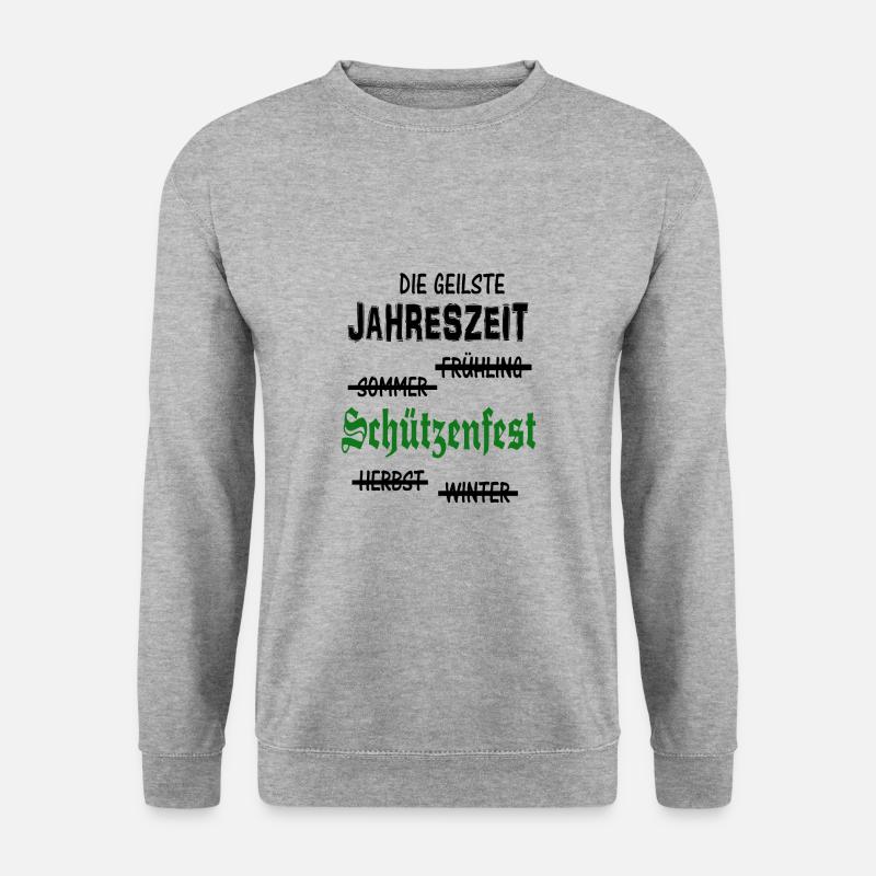 Schützenfest Spruch Geschenkidee - Unisex Pullover - Weißgrau meliert