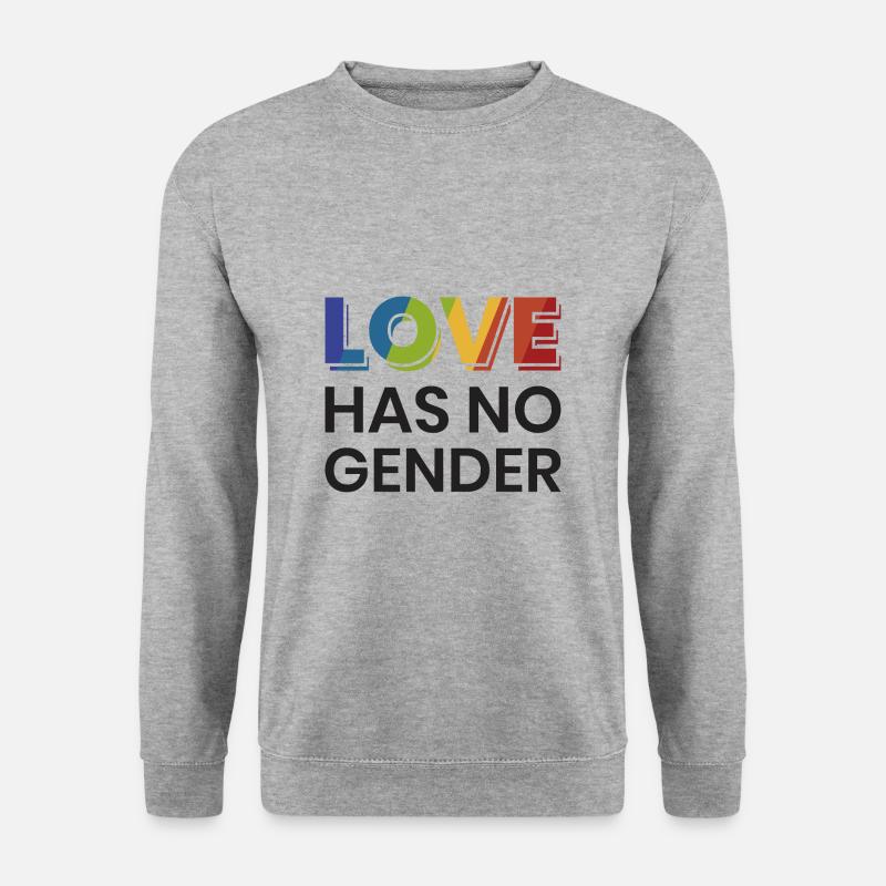 LGBT - Unisex Pullover - Weißgrau meliert
