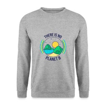 Il n'y a pas de cadeau de la planète B - Sweat-shirt Unisexe - gris chiné - Devant - Alina (178cm) & Michal (187cm)