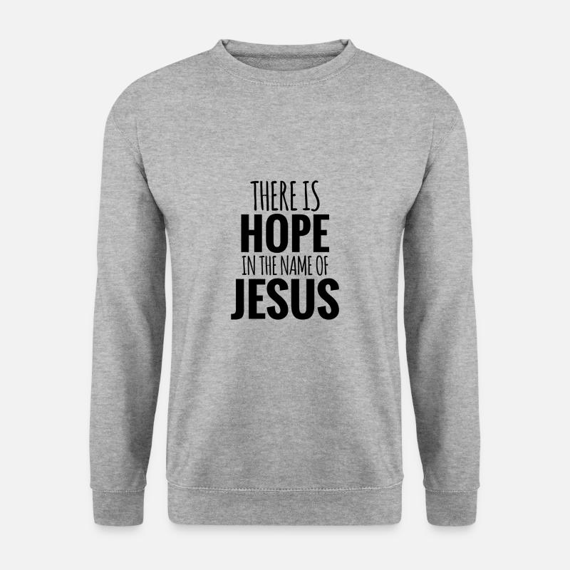 hope in jesus - Unisex Pullover - Weißgrau meliert