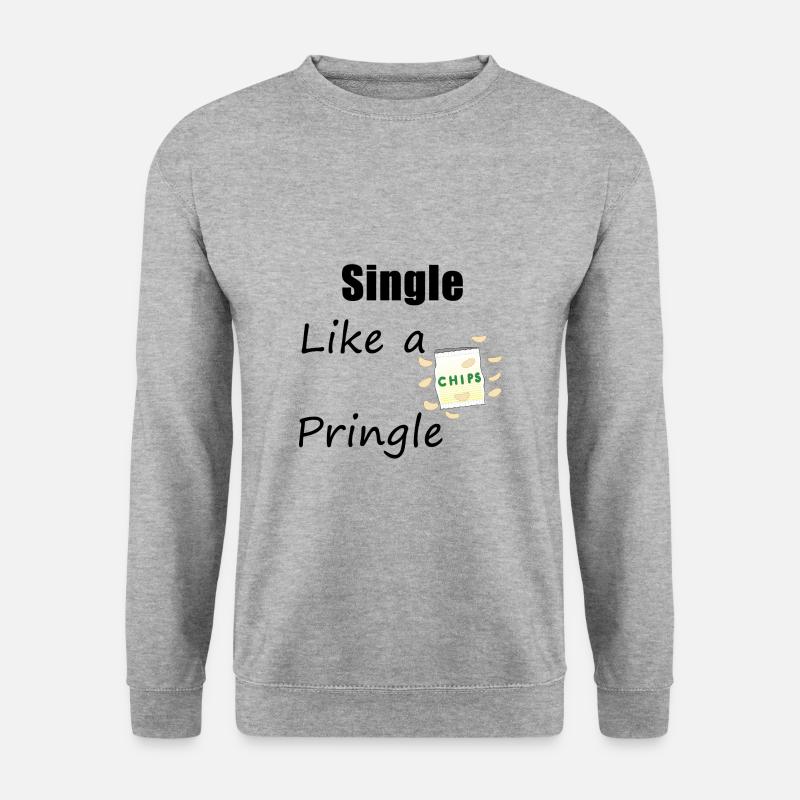 Single like a pringle drôle proverbes chips - Sweat-shirt Unisexe - gris chiné