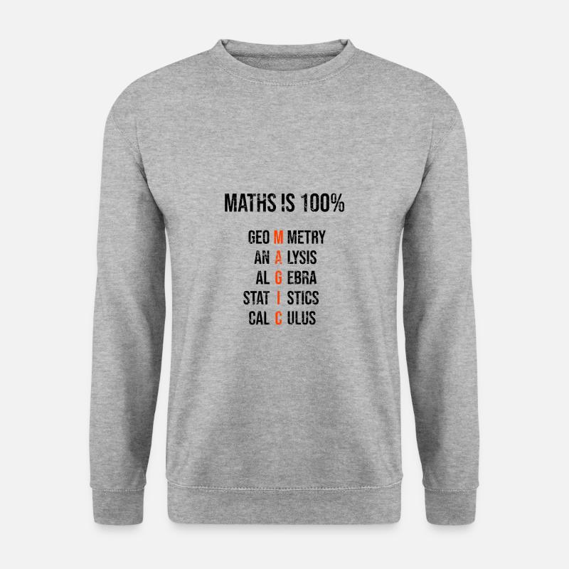 Math is 100% magic - Unisex Sweatshirt - salt & pepper
