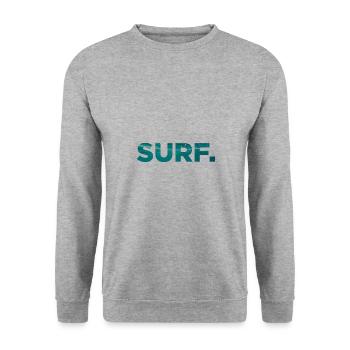 Surf Surfing Surfen Surfer Surferin - Unisex Pullover - Weißgrau meliert - Vorne - Alina (178cm) & Michal (187cm)