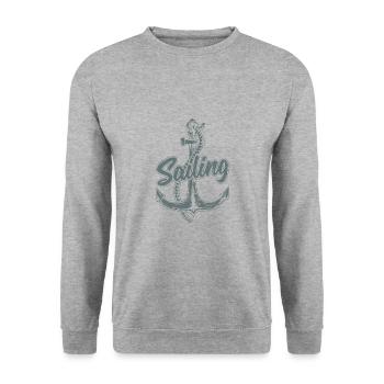 Voilier cadeau bateau bateau yacht - Sweat-shirt Unisexe - gris chiné - Devant - Alina (178cm) & Michal (187cm)