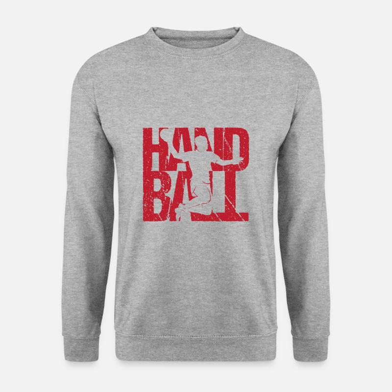 Handball - Unisex Pullover - Weißgrau meliert