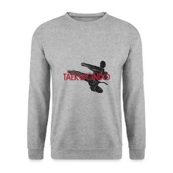 Arts martiaux Tae kwon do cadeau Taekwondo Sport - Sweat-shirt Unisexe - gris chiné - Devant - Alina (178cm) & Michal (187cm)