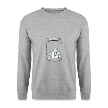 cute sugar - Unisex Sweatshirt - salt & pepper - Front - Alina (178cm) & Michal (187cm)