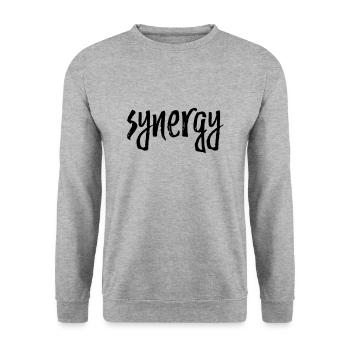 synergy - Unisex Pullover - Weißgrau meliert - Vorne - Alina (178cm) & Michal (187cm)