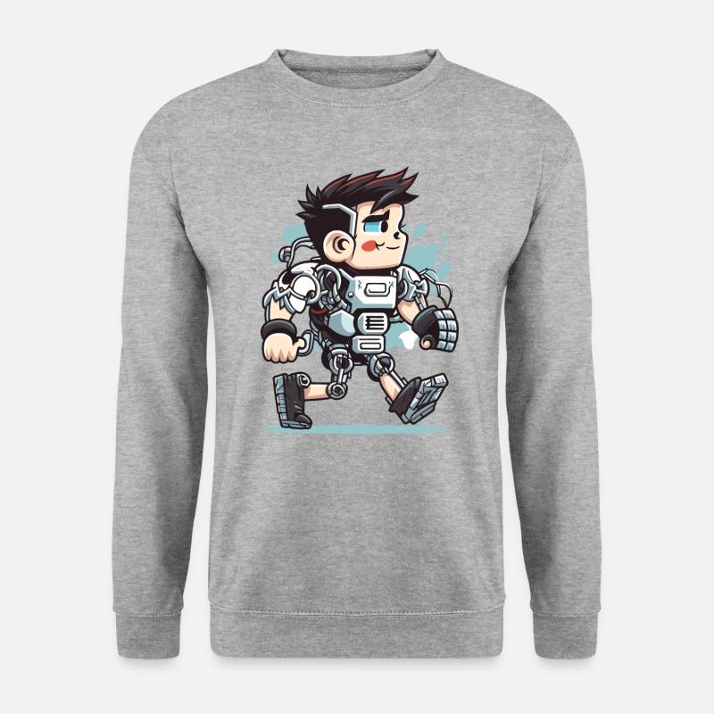 Exoskelett - Unisex Pullover - Weißgrau meliert